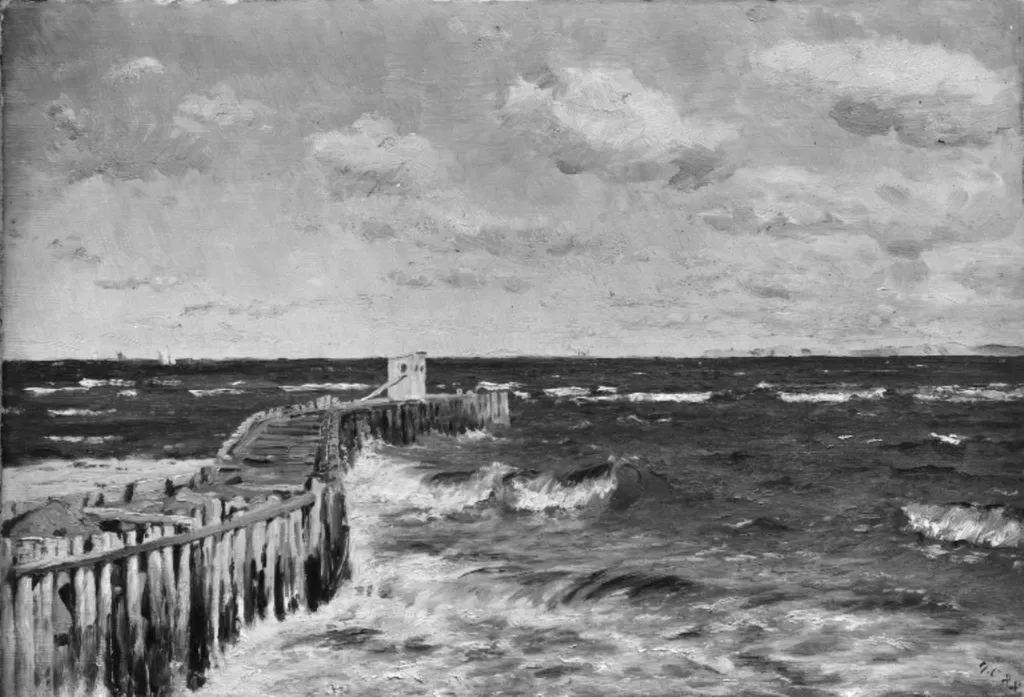 Fra Gilleleje Havn, by Godfred Christensen, oil, 1894