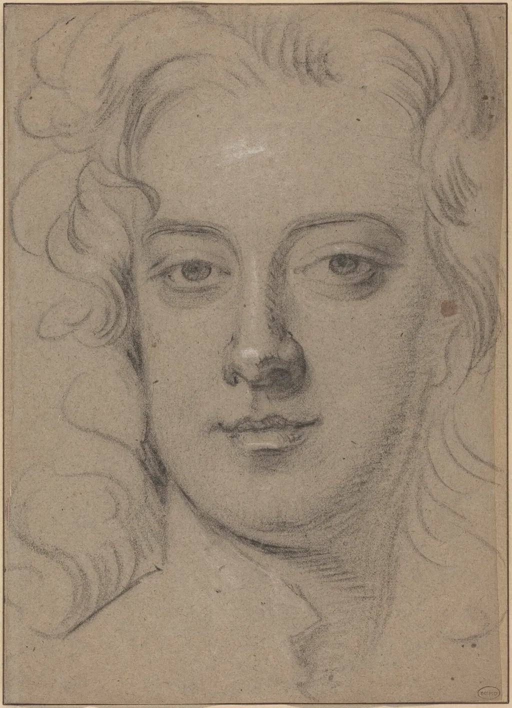 Anthony Henley, by Godfrey, Sir Kneller, chalk, 1694