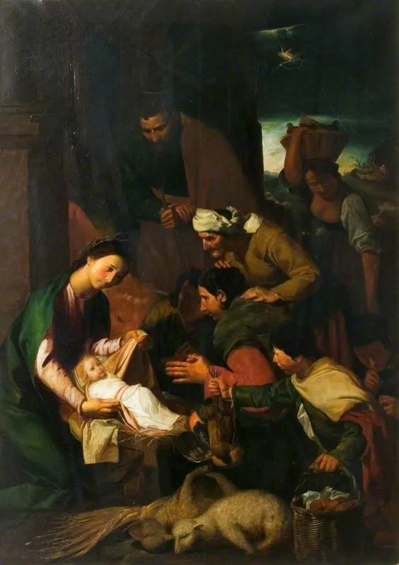 The Adoration of the Shepherds (after Diego Velázquez), by Godfrey Sykes, oil, 1855