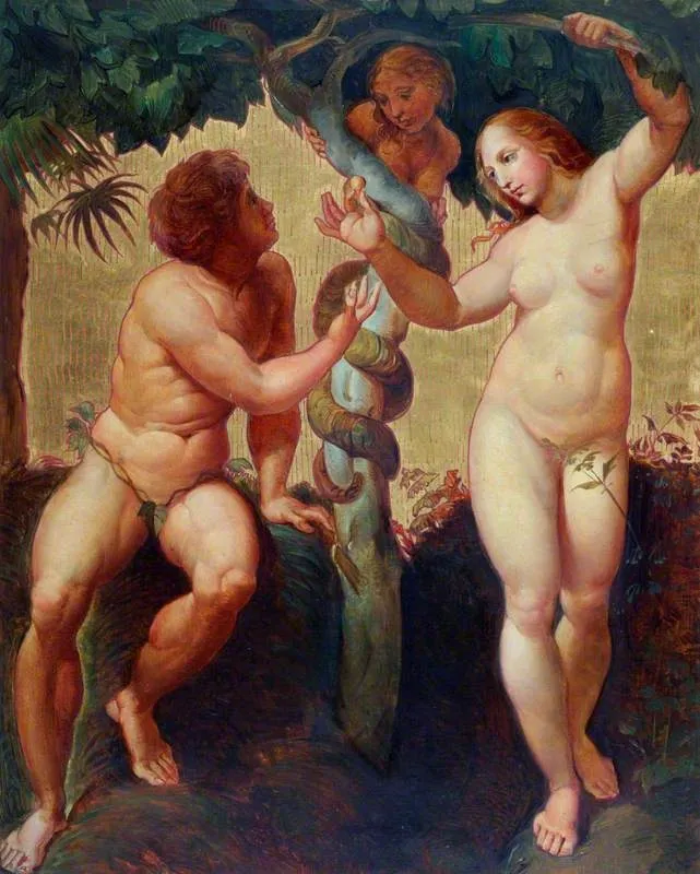 The Fall of Man (after Raphael), by Godfrey Sykes, oil, 1855