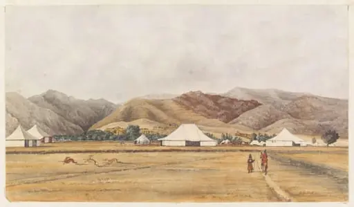 Camp at Aveen near Tehran, by Godfrey Thomas Vigne