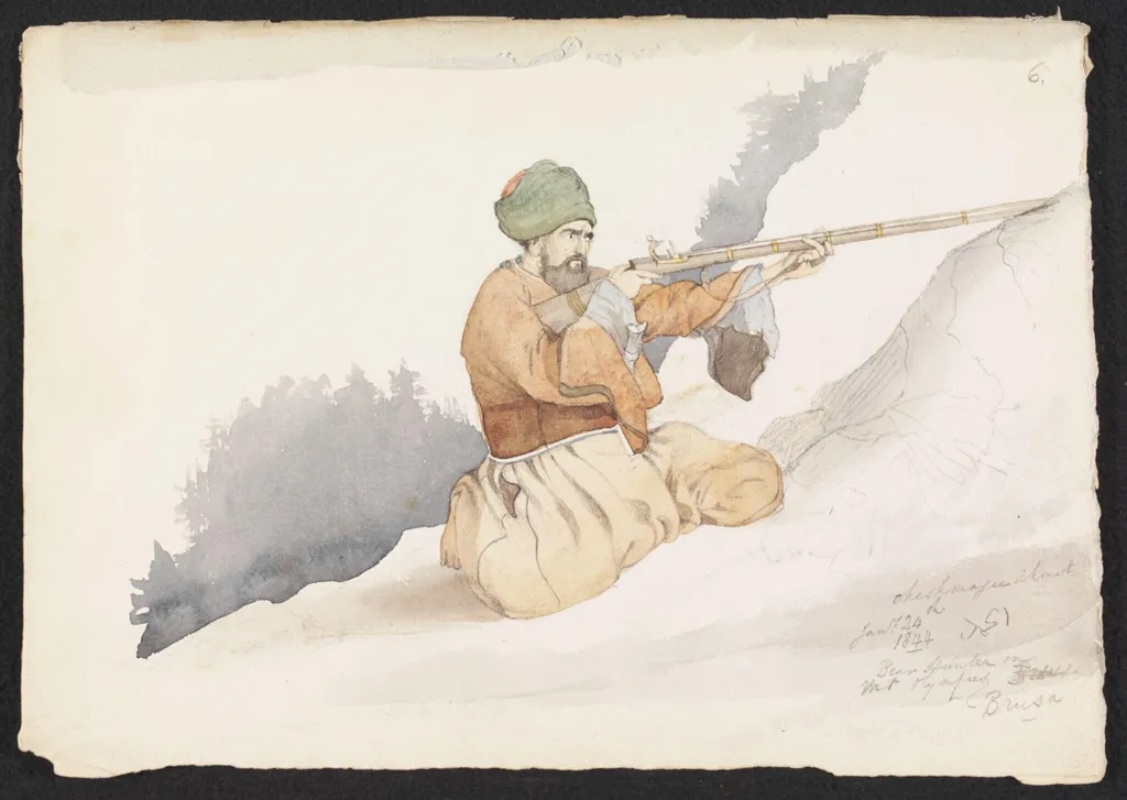 Cheshmagee Ahmet, by Godfrey Thomas Vigne, watercolor, 1844