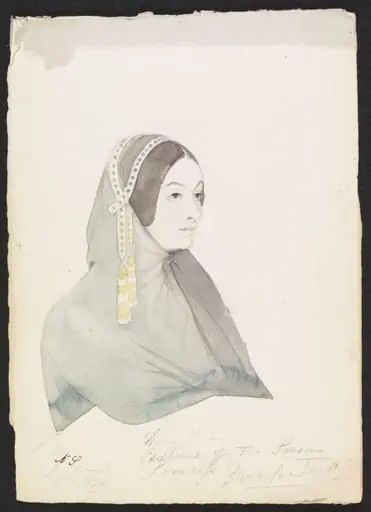 Costume of the Persian Princess  Broussa Turkey, by Godfrey Thomas Vigne