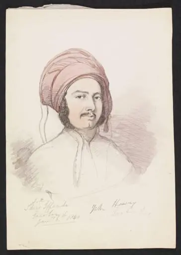 J. H.  Idris Effendi  John Harvey in his Arab Dress, by Godfrey Thomas Vigne