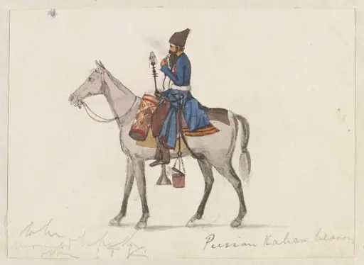 Persian Kalian Bearer, by Godfrey Thomas Vigne