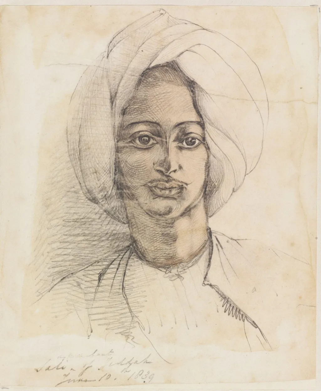 Sali a merchant of Jeddah, by Godfrey Thomas Vigne, watercolor, 1839