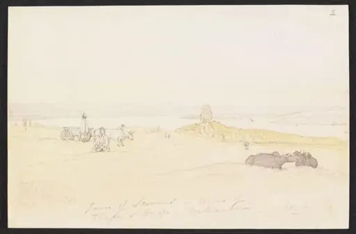 `Town of Severus & ruins of Trajan's Bridge - Wallachia', by Godfrey Thomas Vigne