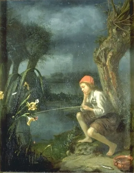 The Fishing Boy, by Godfried Schalcken, oil, 1696
