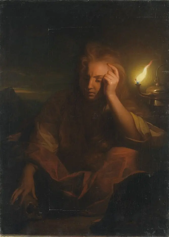 The penitent Mary Magdalene, by Godfried Schalcken, 1703