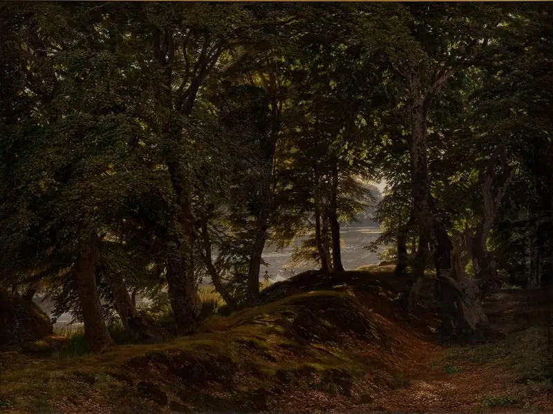 Et skyggefuldt sted i Hestehave ved Frederiksborg, by Godtfred Rump