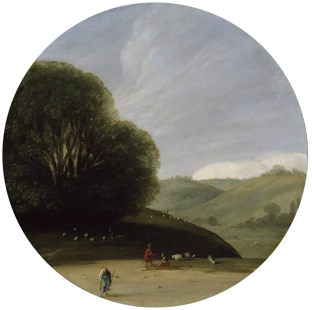 Landscape with pastoral Figures, by Goffredo Wals