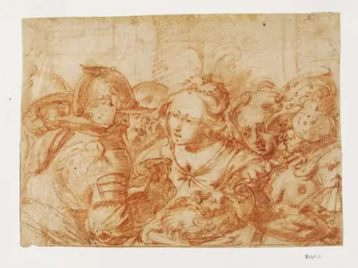 Judith showing the head of Holofernes to the Israelite elders, by Goltzius