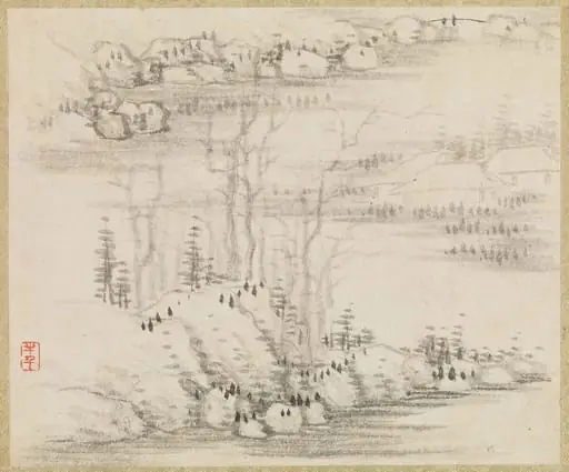 清 龔賢 山水圖 冊|Landscapes and trees, by Gong Xian