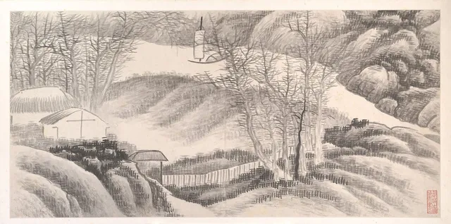 清　龔賢　十二月令山水圖　冊|Landscapes of the Twelve Months