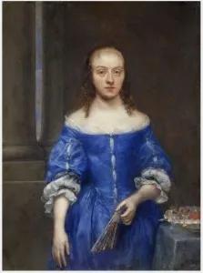 Portrait of a Woman in a Blue Dress, by Gonzales Coques, oil, 1652