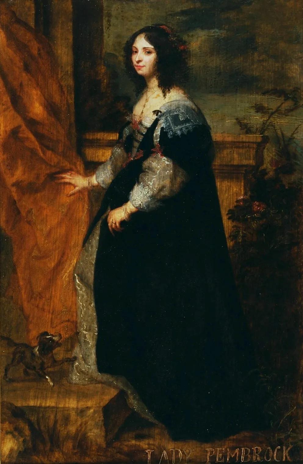 Portrait of Lady Pembrock, by Gonzales Coques, oil, 1640
