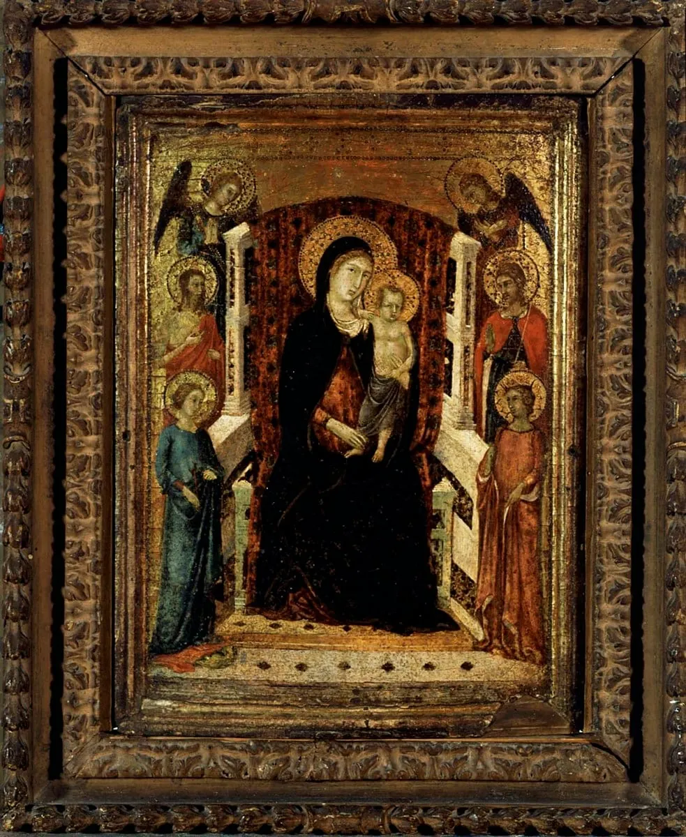 Madonna ja lapsi valtaistuimella, by Goodhart Master, unspecified