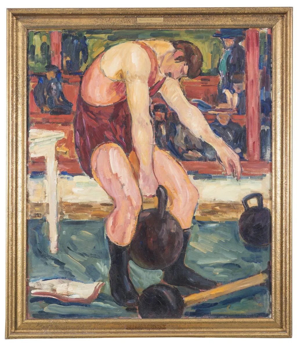 Athletes, by Gösta von Hennigs, oil, 1913