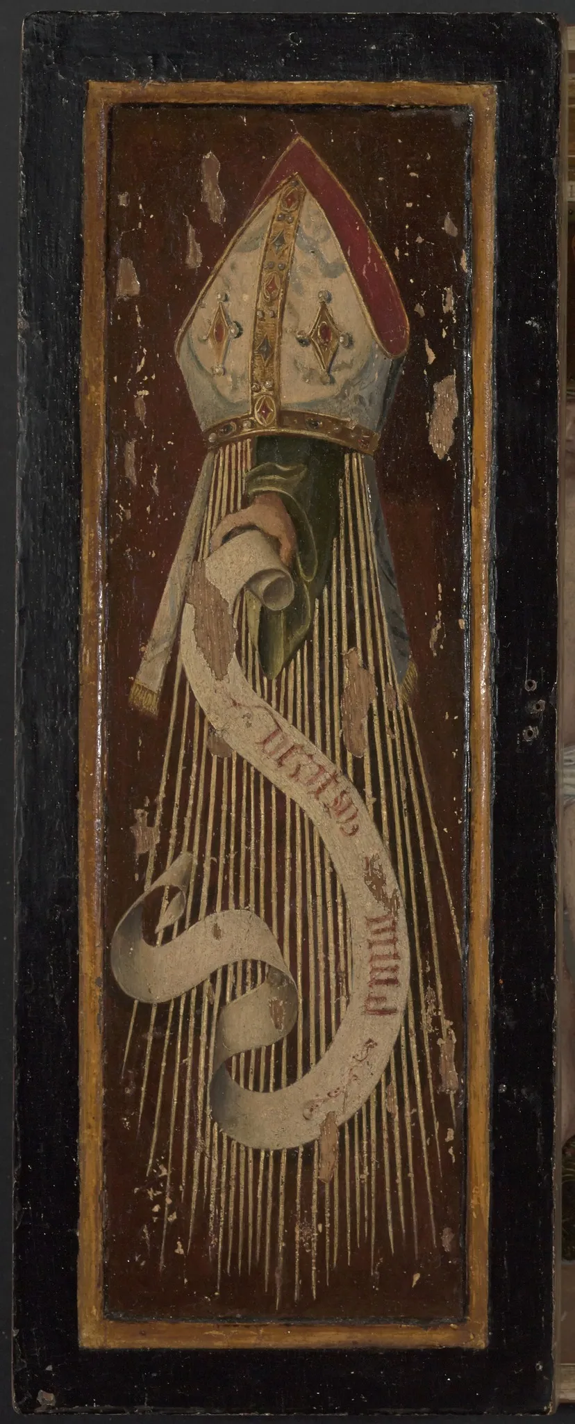 Mitre and Motto of Tongerlo Abbey, by Goswin van der Weyden, oil, 1507