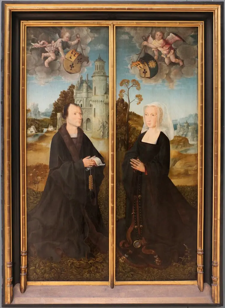 Portraits of François Colibrant and Lysbeth Biers, by Goswin van der Weyden