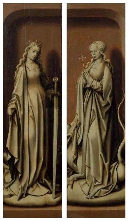 Santa Catarina e Santa Margarida, by Goswin van der Weyden, oil, 1501