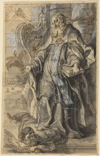 Saint Ambrose Suppressing Heresy, by Gottfried Bernhard Götz
