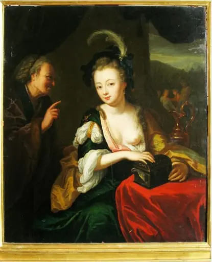 Doamnă cu o pasăre în cutie, by Gottfried Schalken