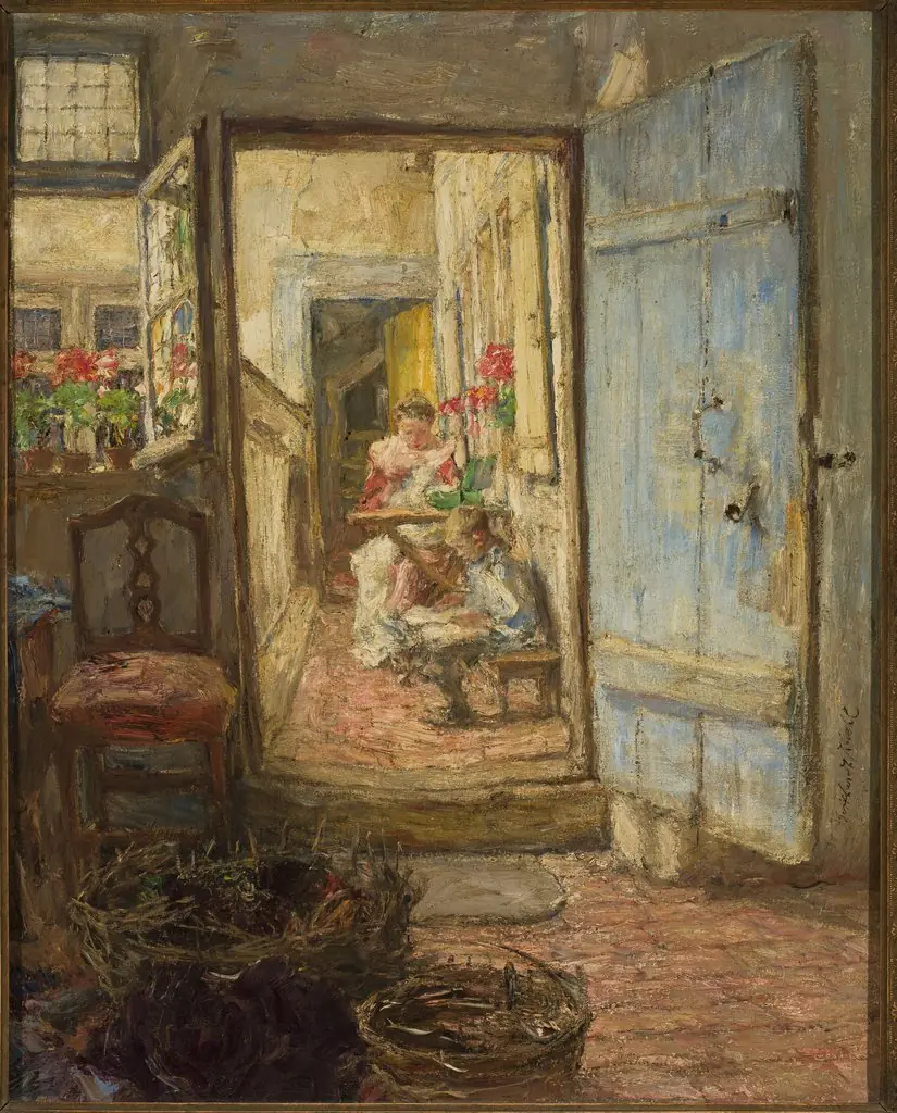 Blue door, by Gotthardt Kuehl