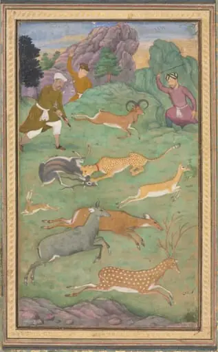 Antelope and deer hunt, by Govardhan