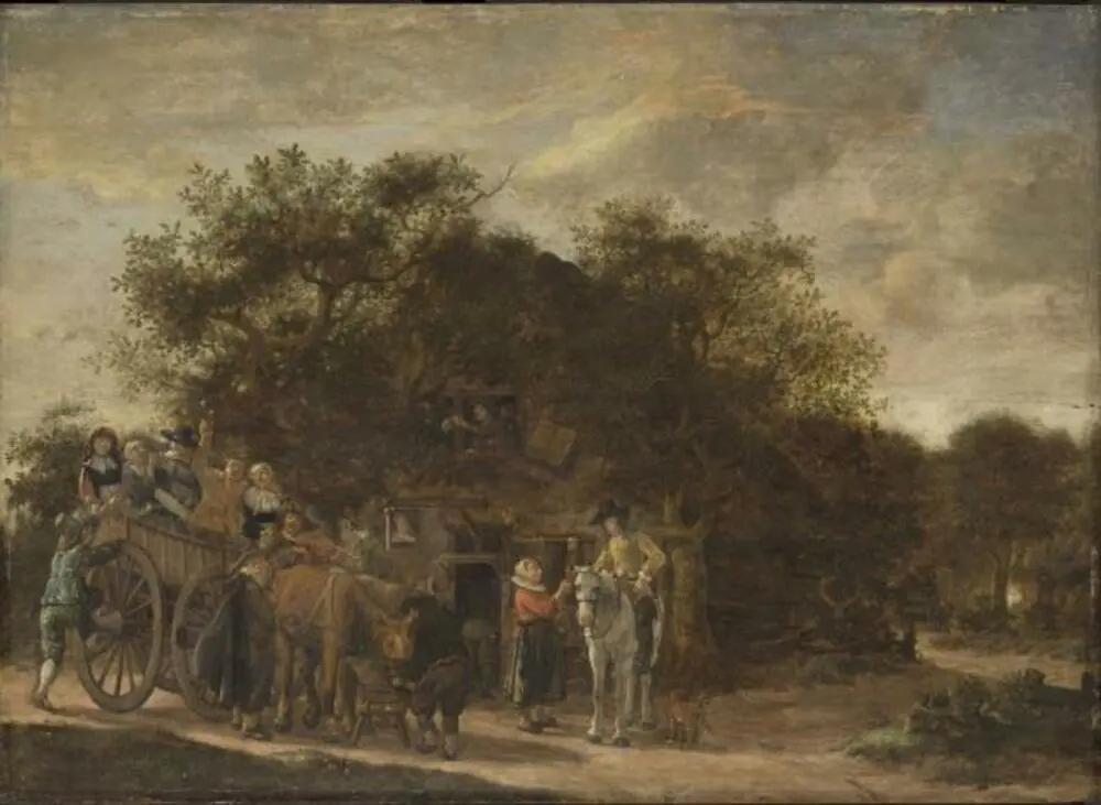 The Halt at the Inn, by Govert Dircksz. Camphuysen
