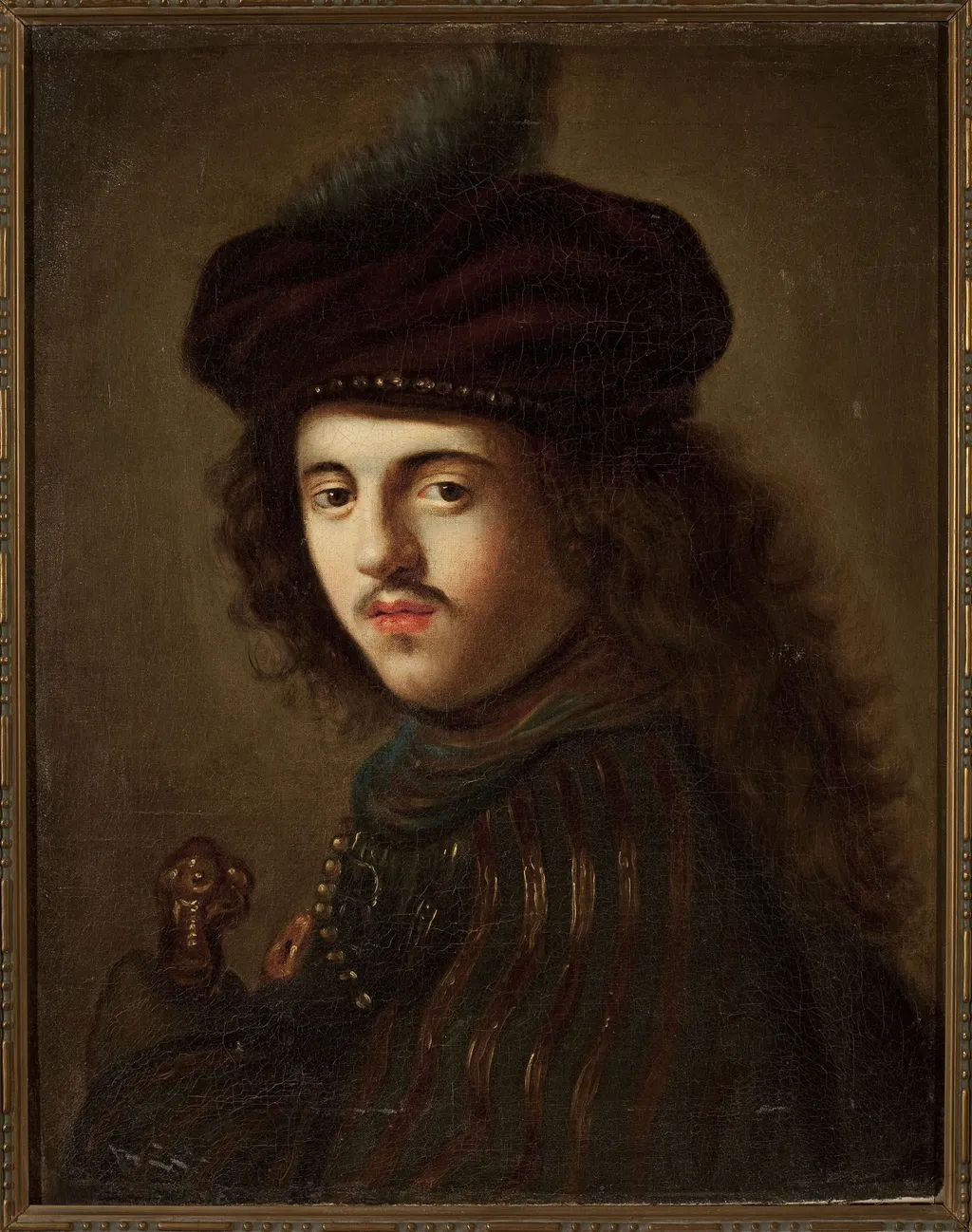 Portrait of a young man in a beret, by Govert Flinck, oil, 1647