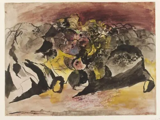 Low Cliff with Trees, by Graham Vivian Sutherland