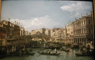 Grand Canal looking north-east to the Rialto Bridge