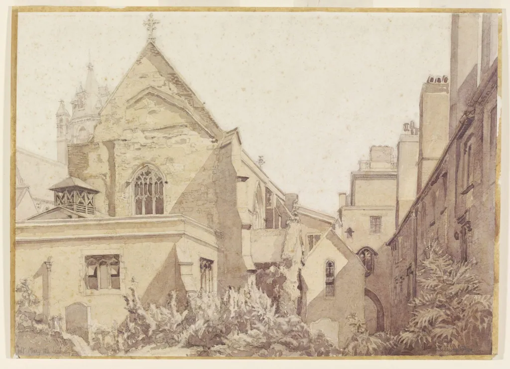 St. Mary-the-Less, Cambridge, by Green, watercolor, 1940