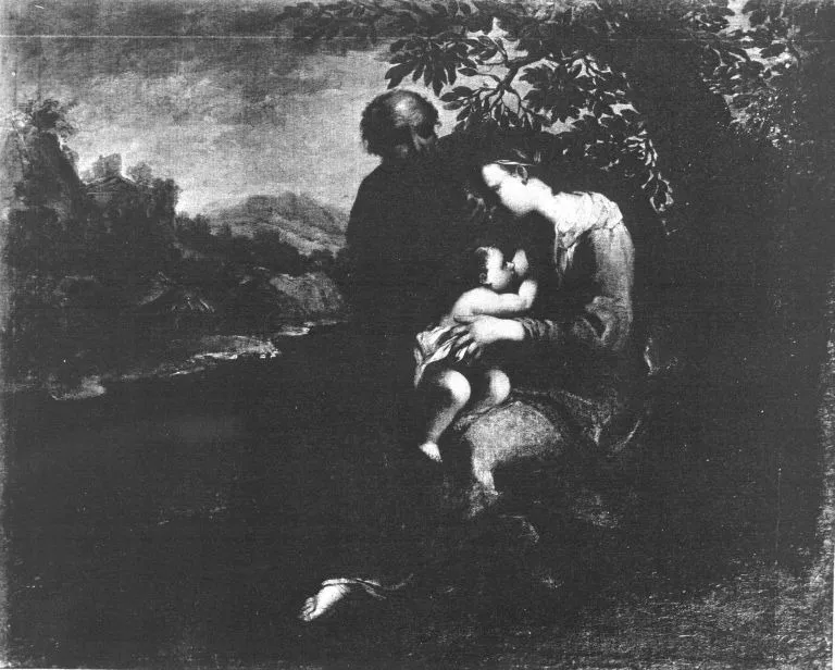 Rest on the Flight into Egypt, by Gregorio Lazzarini, unspecified, 1696