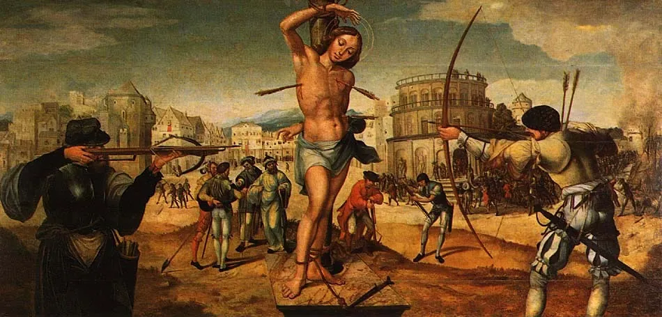 Martyrdom of Saint Sebastian, by Gregório Lopes, unspecified, 1537