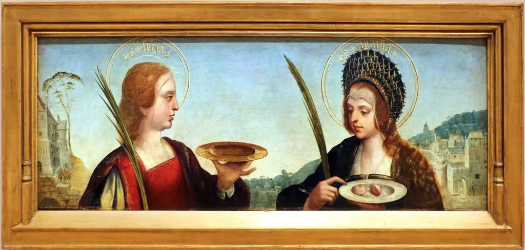 Santa Luzia e Santa Ágata, by Gregório Lopes