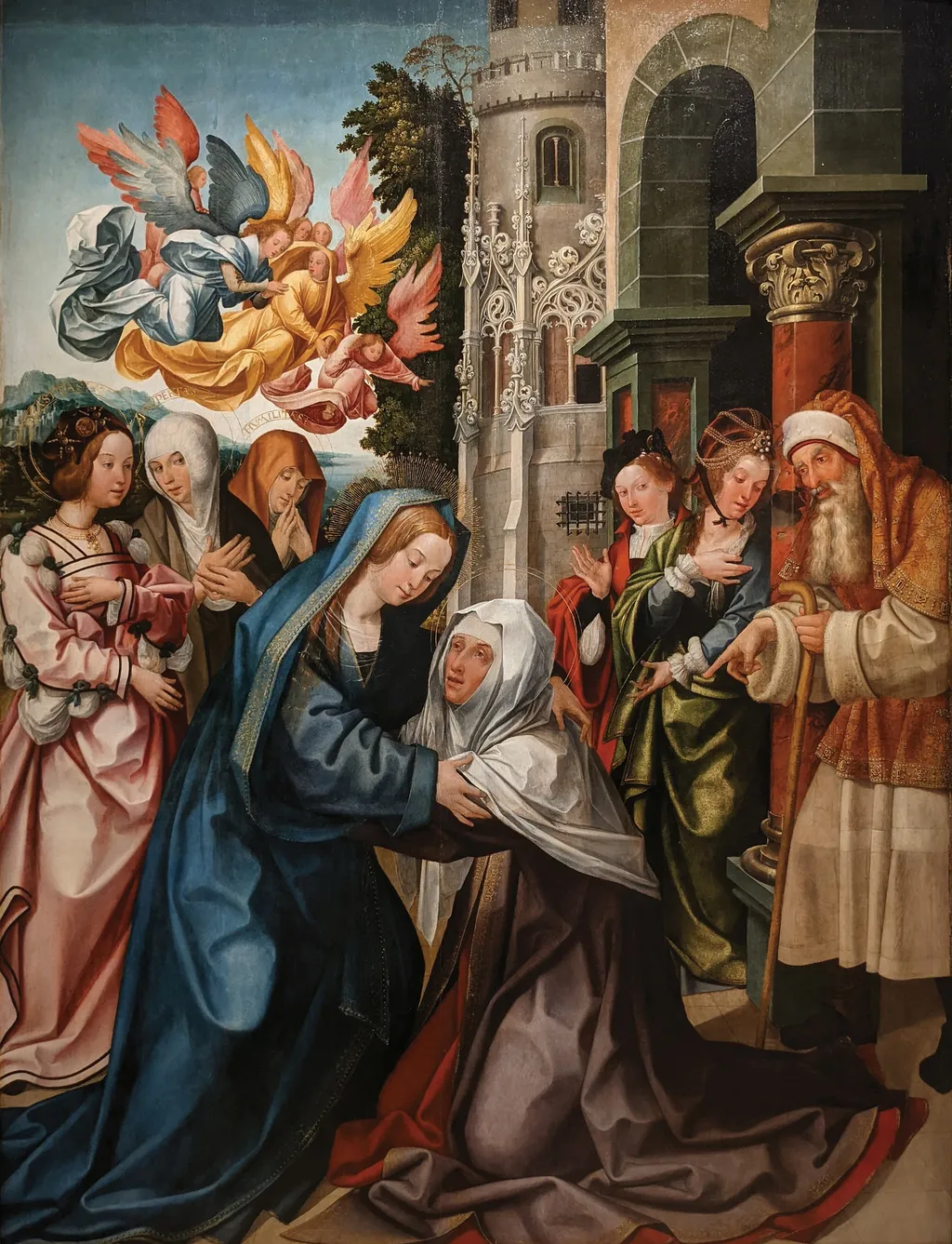 Visitation - Saint Benedict altarpiece, by Gregório Lopes, unspecified, 1520
