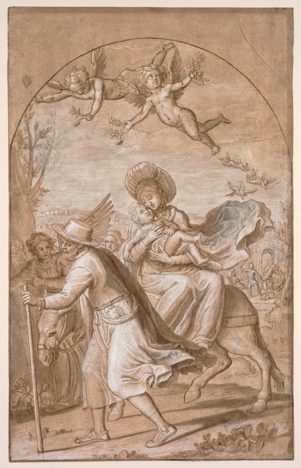 The Flight into Egypt, by Gregorio Pagani, 1590