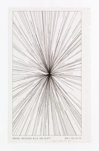 Grenze Zwischen Bild und Blatt [Border Between Picture and Sheet]