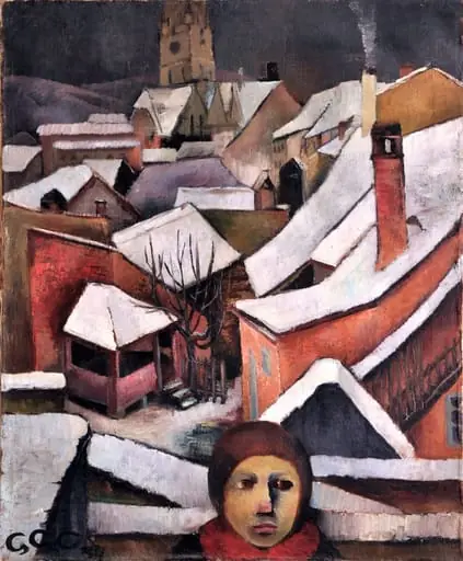Peisaj de iarnă din Sibiu, by Grete Csáki-Kopony