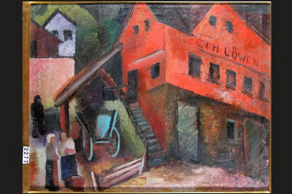 Peisaj urban cu Hanul „Zum Löwen”, by Grete Csáki-Kopony, unspecified