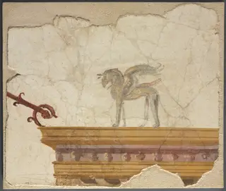 Griffin Atop Entablature