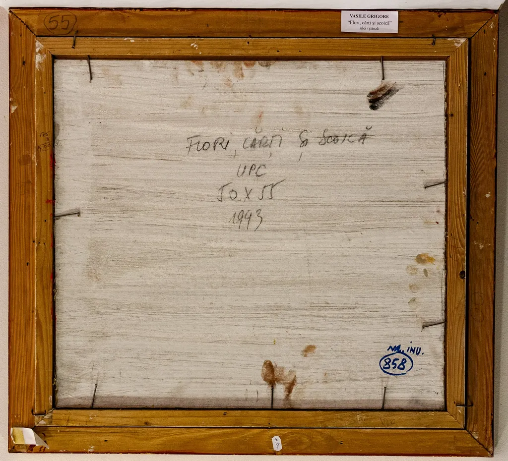 Flori, cărți și scoică, by Grigore Vasile, unspecified, 1983