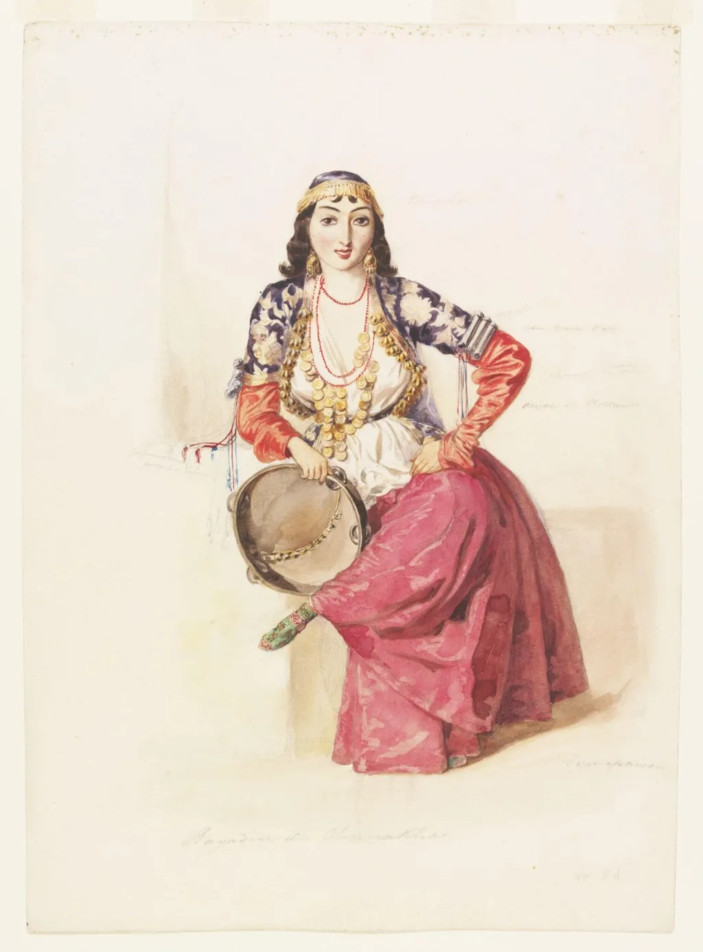 Bayadère de Chemakha, by Grigoriy Grigorievich Gagarin, watercolor, 1842