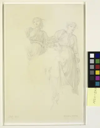 Group of women, Preliminary study for the painting, The Golden Stairs