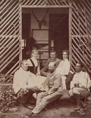Group Taken at Nortekande Bungalow, 1884
