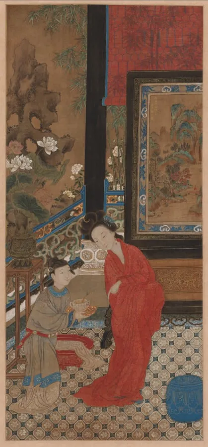 Yang Guifei Leaving the Bath, by Gu Jianlong, unspecified