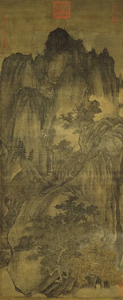 Evening Colors over Autumn Mountains, by Guan Tong