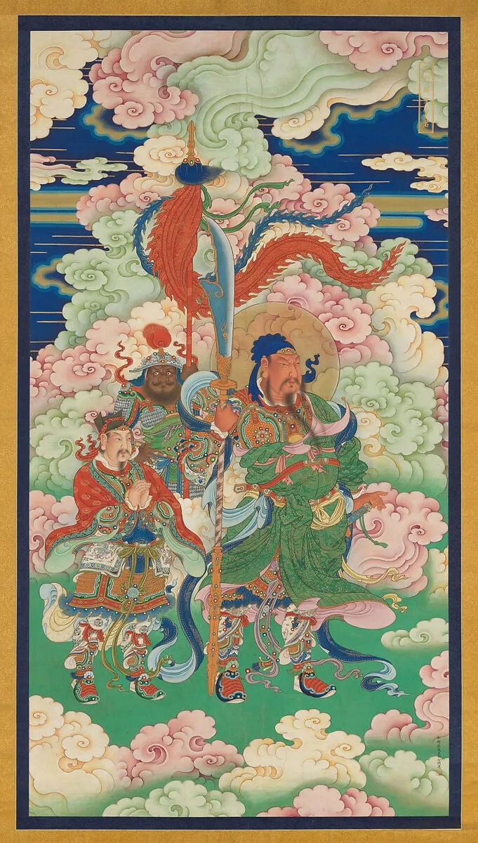 清 佚名 監門關聖帝君圖 軸|Guan Yu, ink, 1700